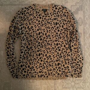 Jcrew cashmere leopard sweater